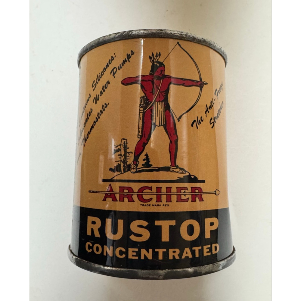 Vintage NOS Archer Rustop Concentrated Oil Can 8oz FULL